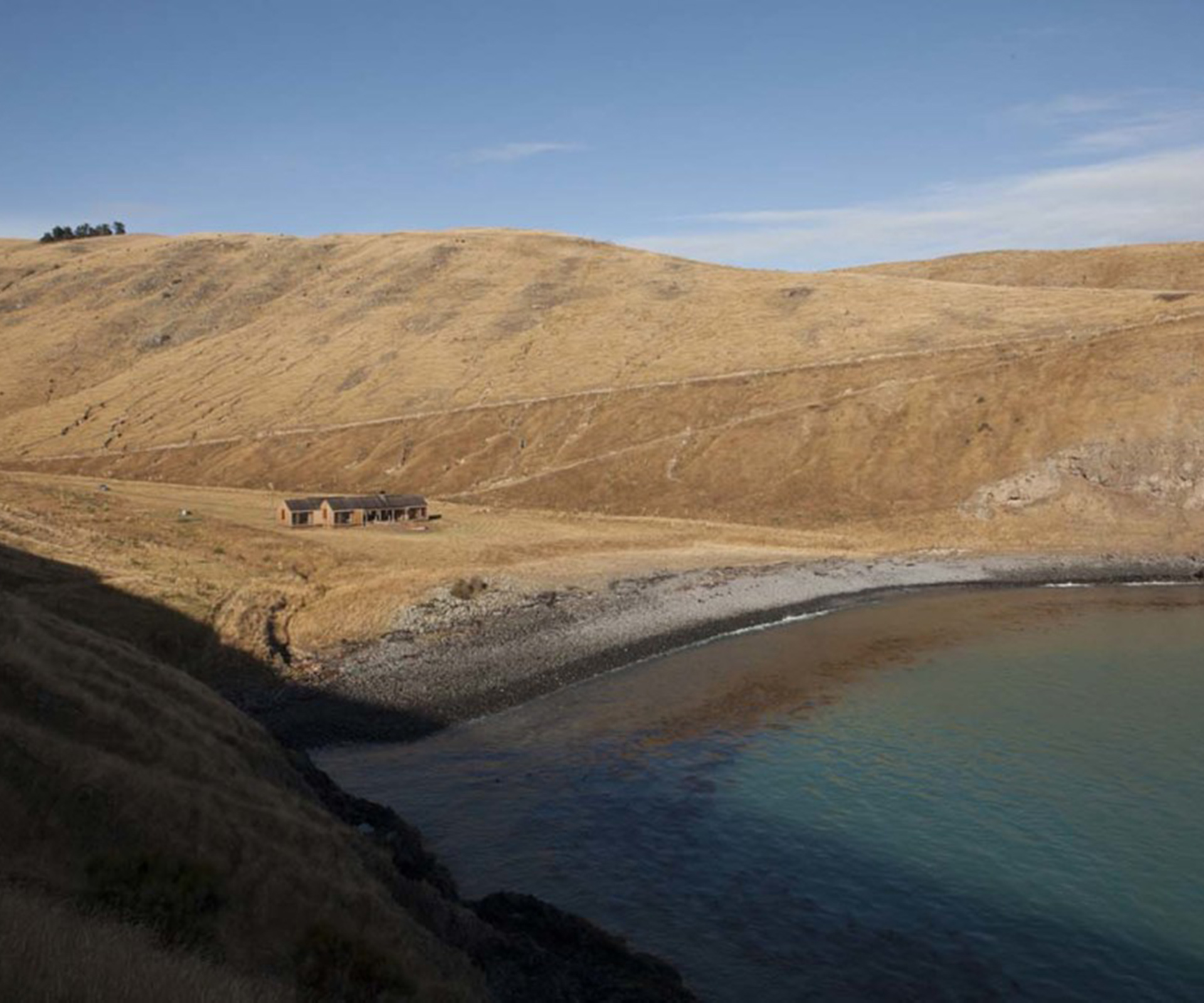 Scrubby Bay is part of Annandale, a farm of about 4,000 acres on Banks Peninsula.