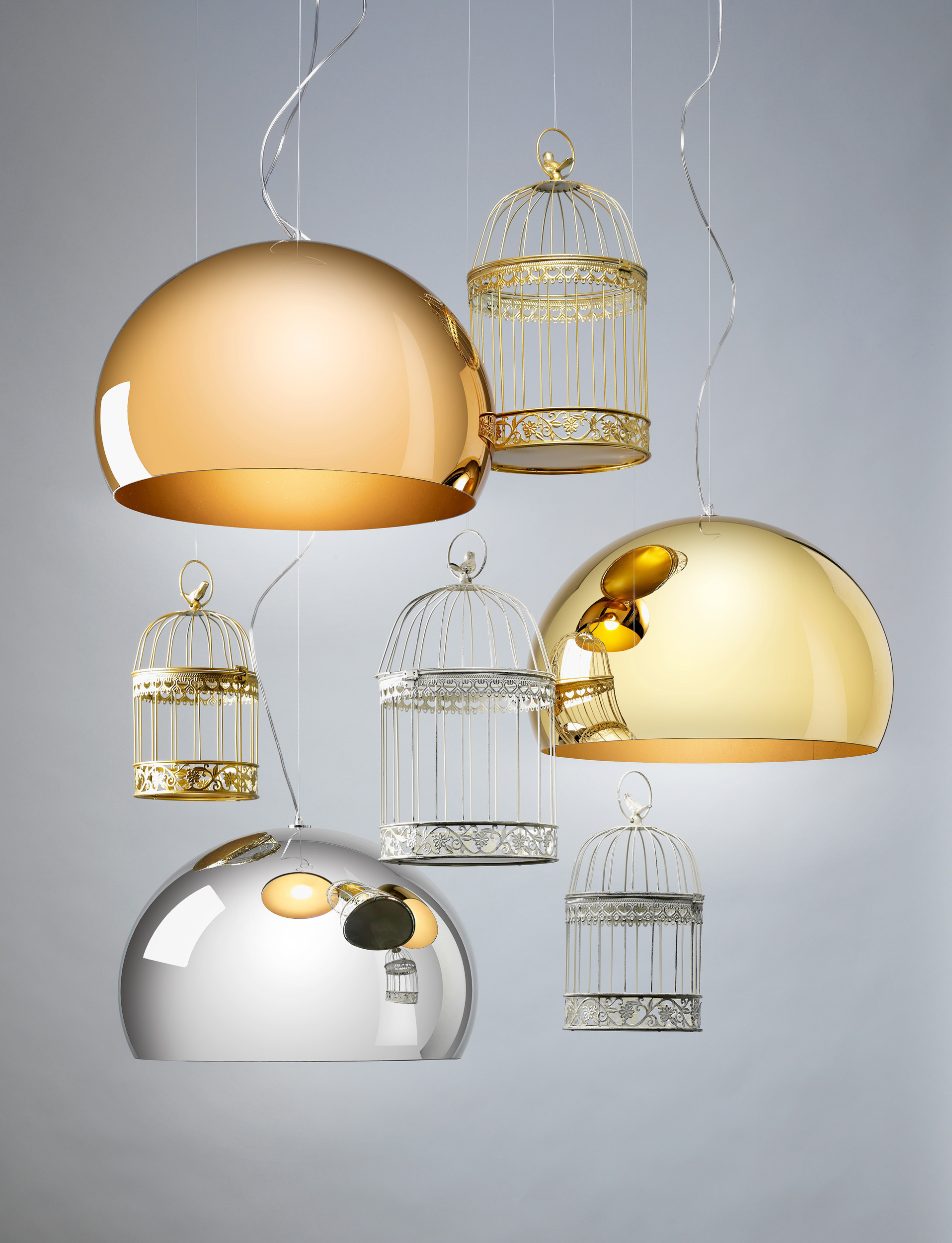 'Fly' pendants by Ferruccio Laviani for Kartell at Backhouse, one of the Style Safari destinations. 